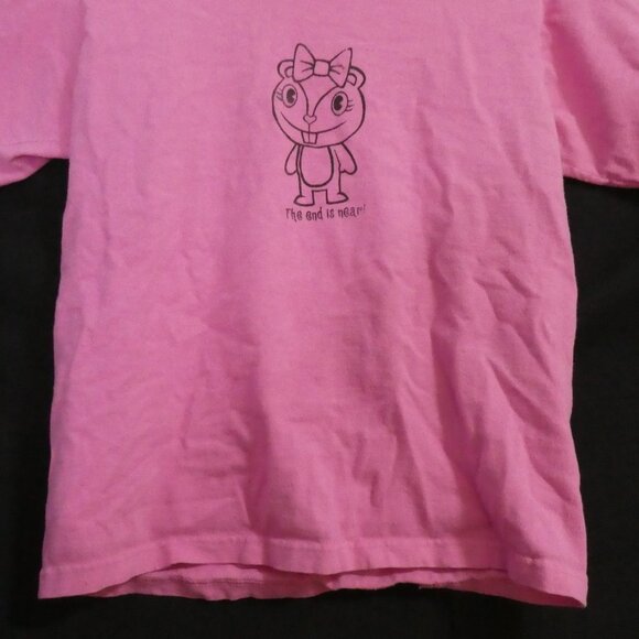 FRUIT OF THE LOOM - Heavy Cotton | size 10/12 | The End Is Near Pink Tee - Picture 8 of 16